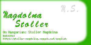 magdolna stoller business card